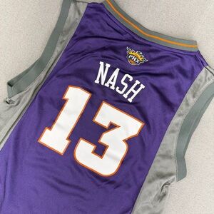 Vintage Adidas Phoenix Suns Youth Boys L 14-16 Steve Nash #13 Basketball Jersey